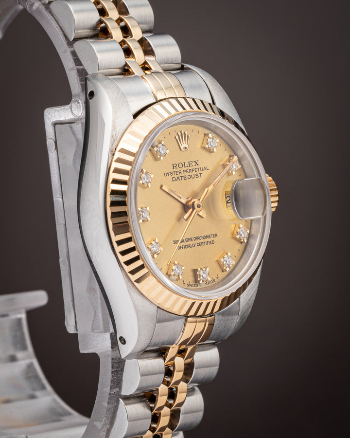 Rolex Stainless Steel and 18k Yellow Gold Women's Datejust (69173)
