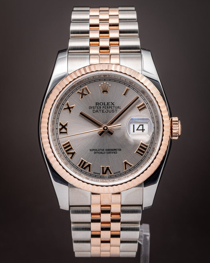 Rolex Stainless Steel and 18k Rose Gold Datejust (116231)