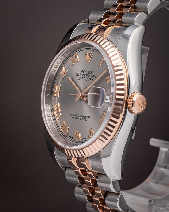 Rolex Stainless Steel and 18k Rose Gold Datejust (116231)