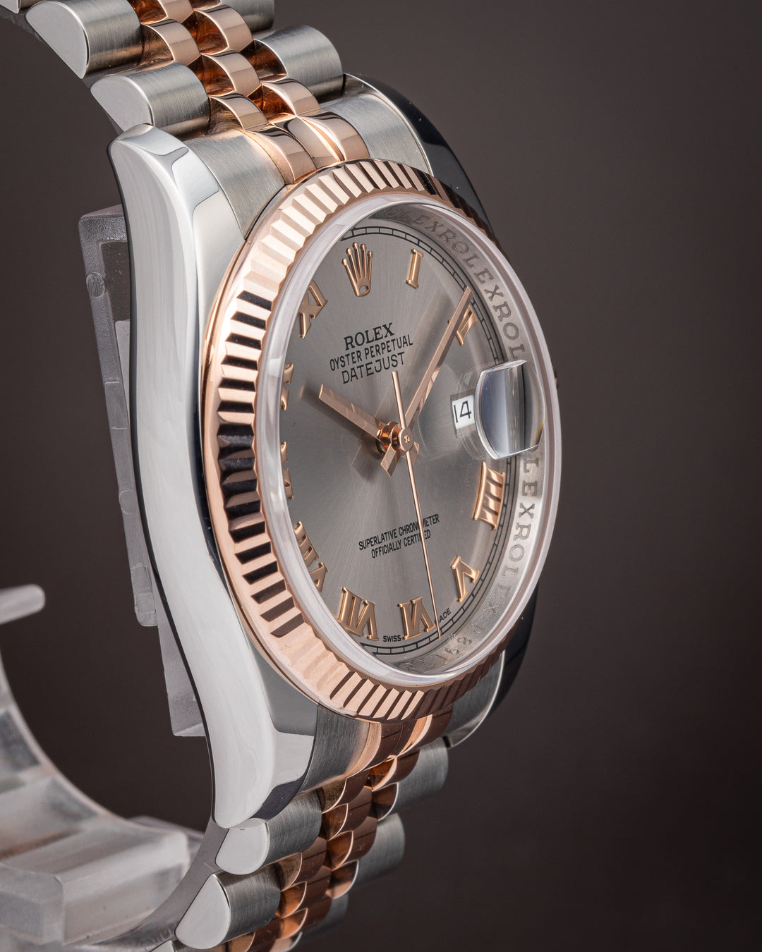 Rolex Stainless Steel and 18k Rose Gold Datejust (116231)