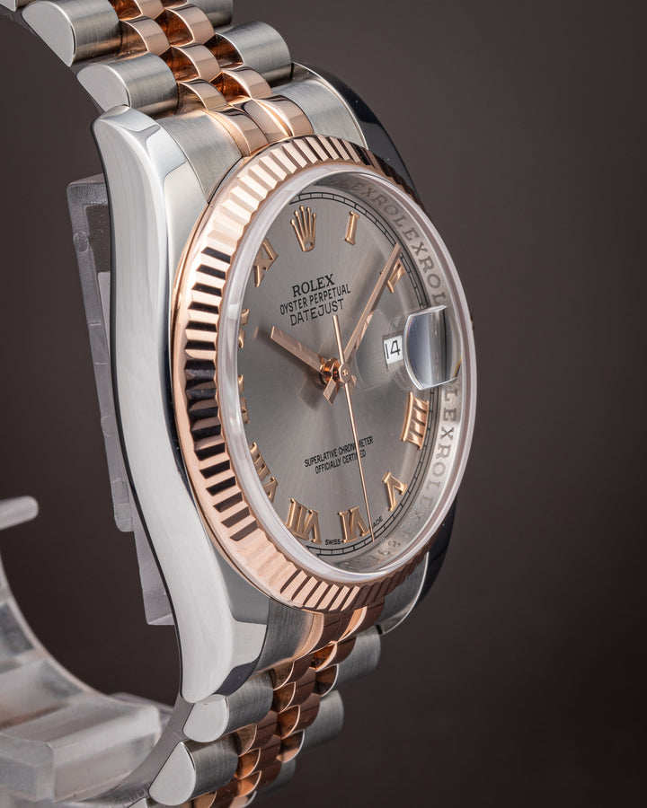Rolex Stainless Steel and 18k Rose Gold Datejust (116231)