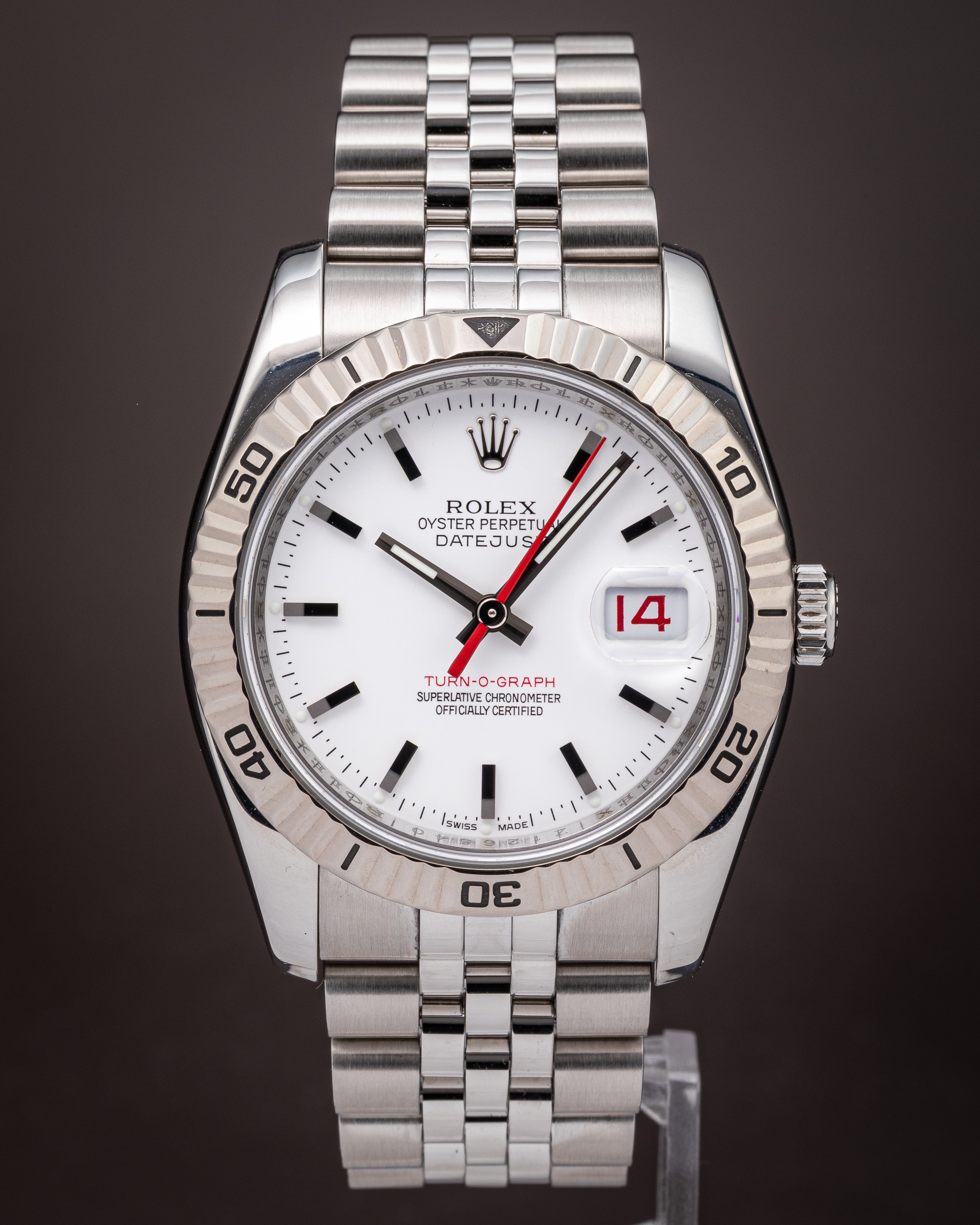 Rolex Stainless Steel Datejust 36 116264 White Dial - Watches Etc