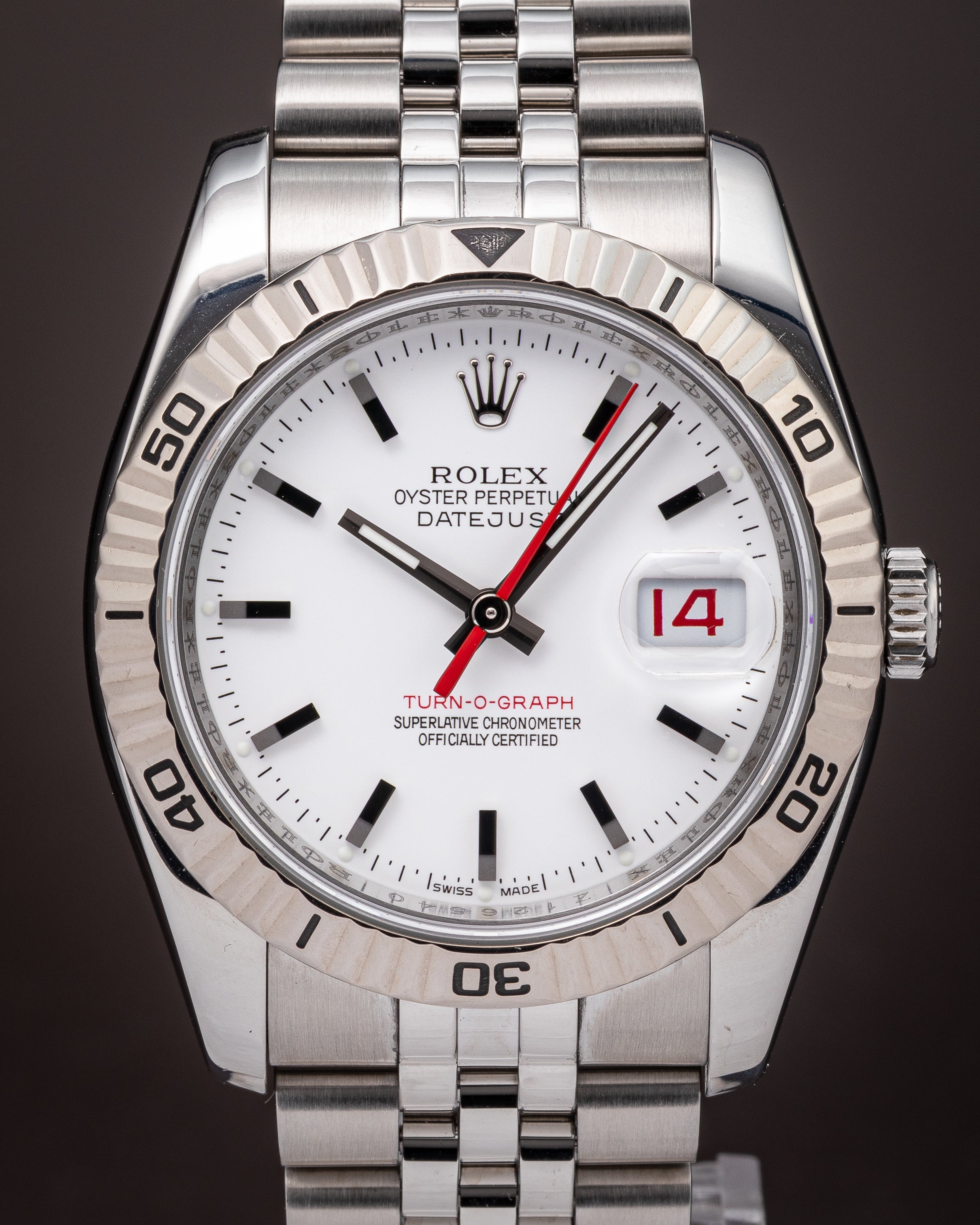 Rolex Stainless Steel Datejust 36 116264 White Dial - Watches Etc