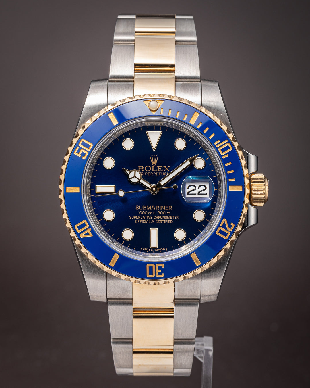 Rolex Stainless Steel and 18k Yellow Gold Submariner Date (116613LB)