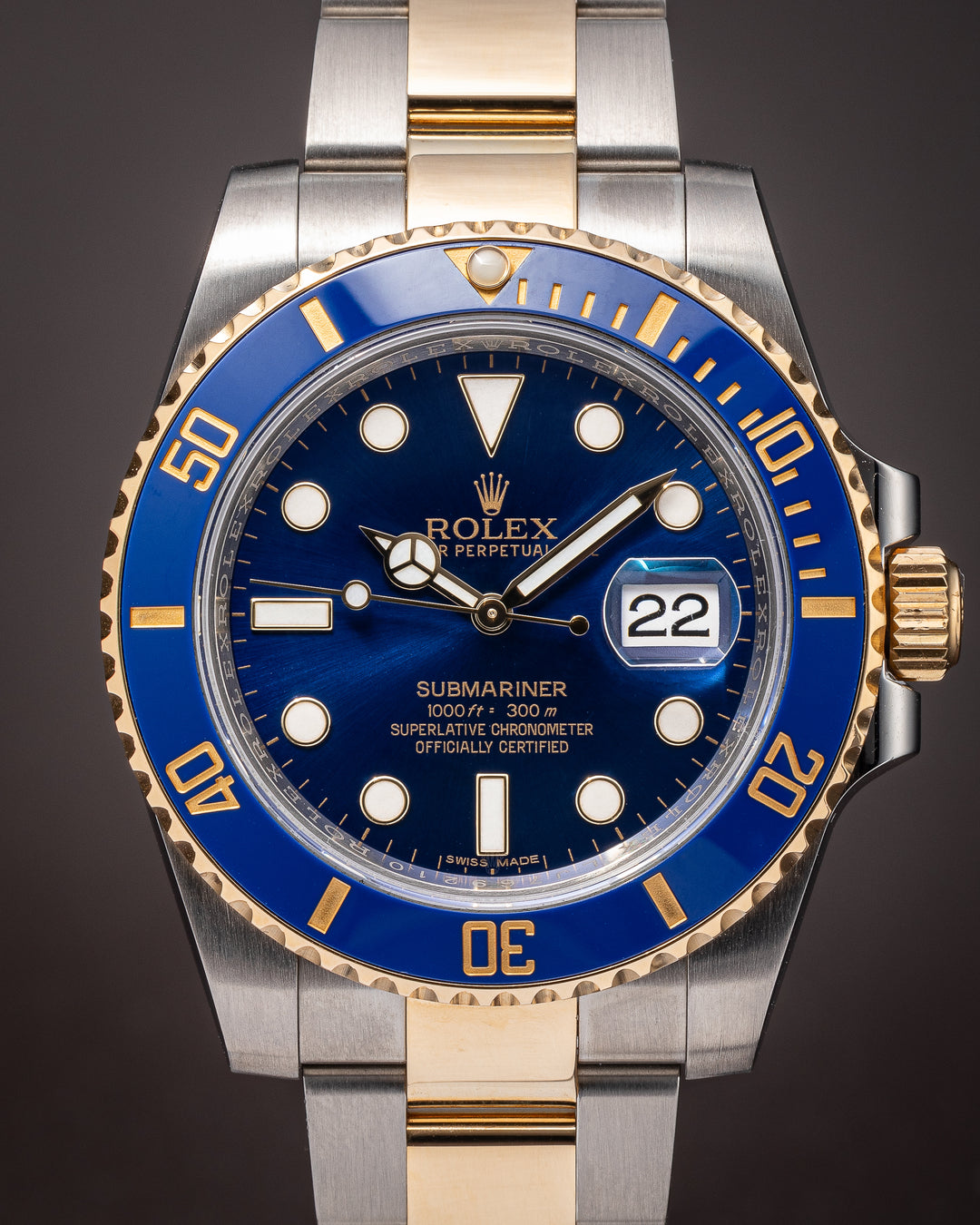 Rolex Stainless Steel and 18k Yellow Gold Submariner Date (116613LB)