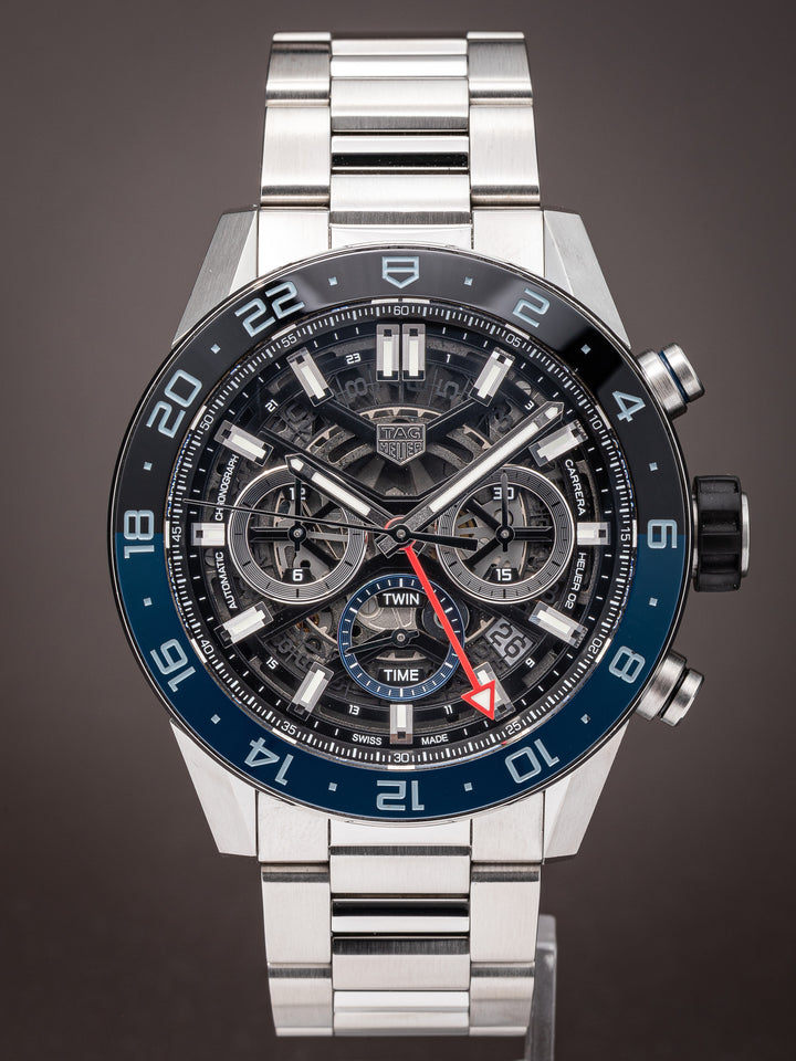 TAG Heuer Stainless Steel Carrera Chronograph GMT (CBG2A1Z)