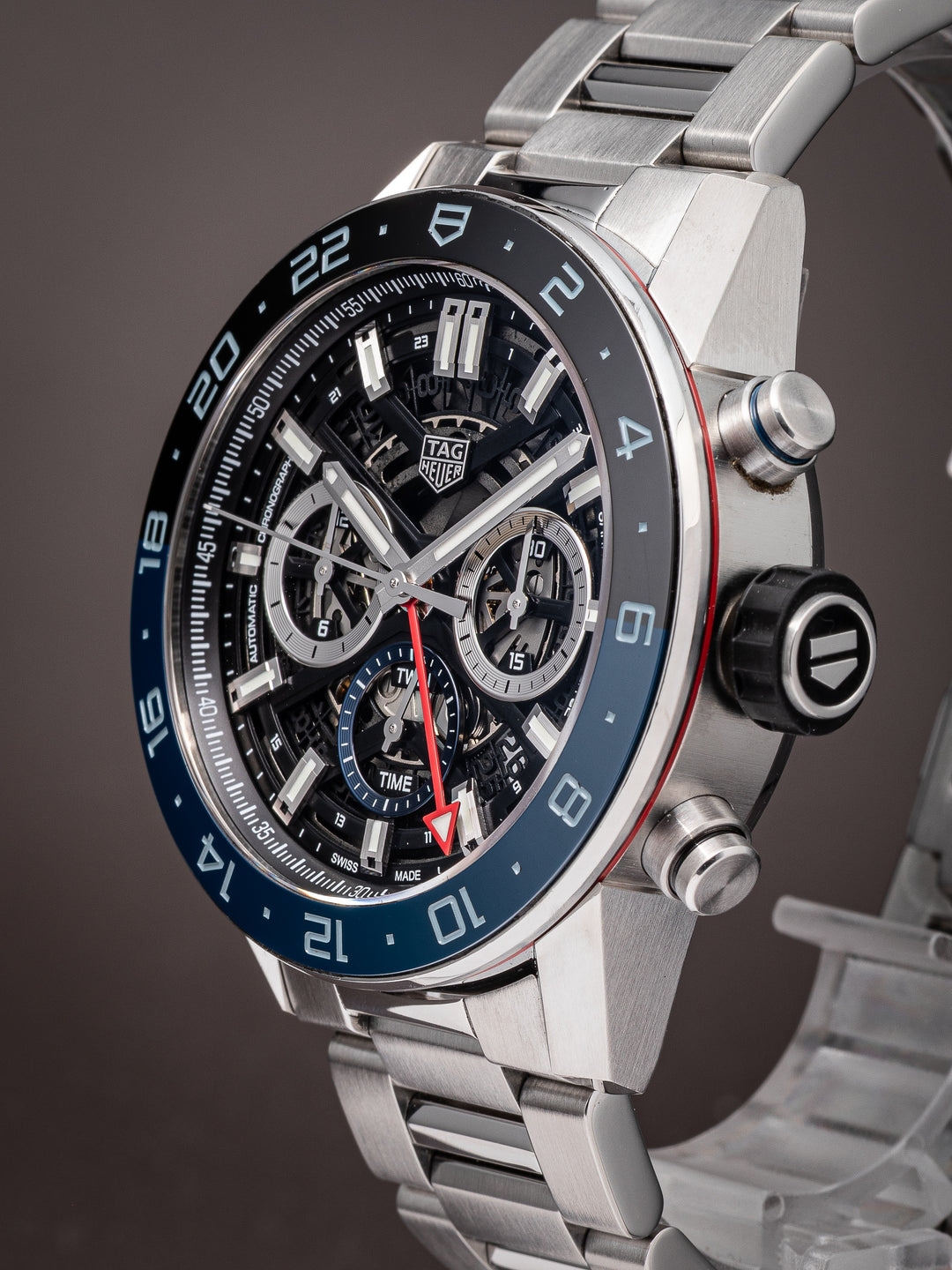 TAG Heuer Stainless Steel Carrera Chronograph GMT (CBG2A1Z)