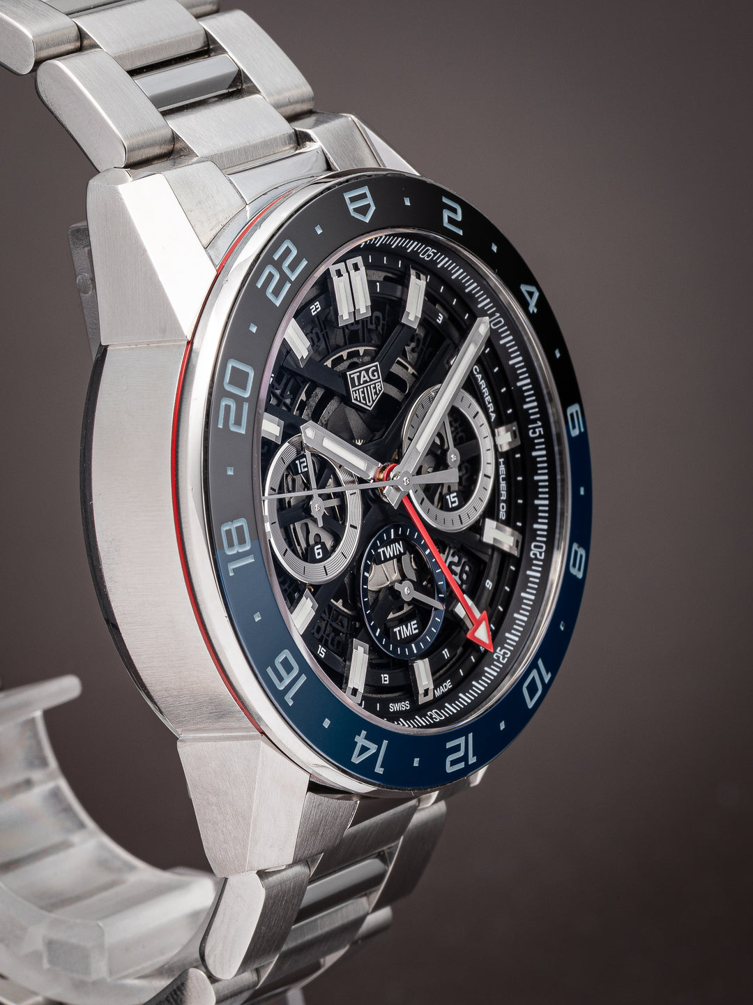 TAG Heuer Stainless Steel Carrera Chronograph GMT (CBG2A1Z)