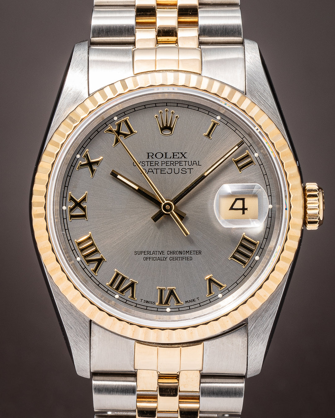 Rolex Stainless Steel and 18k Yellow Gold Datejust (16233)