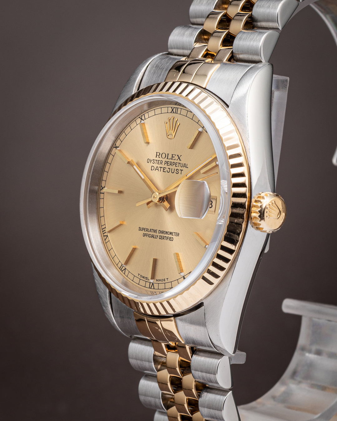 Rolex Stainless Steel and 18k Yellow Gold Datejust (16233)