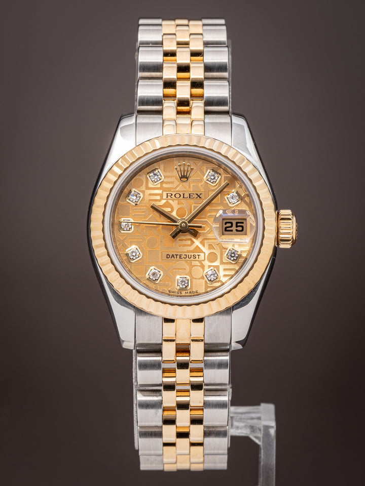 Rolex Stainless Steel and 18k Yellow Gold Women's Datejust (179173)