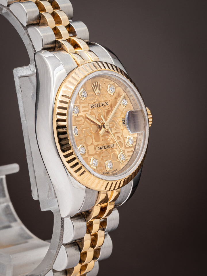 Rolex Stainless Steel and 18k Yellow Gold Women's Datejust (179173)