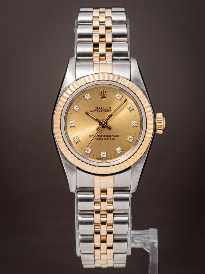 Rolex Stainless Steel and 18k Yellow Gold Women's Oyster Perpetual (76193)