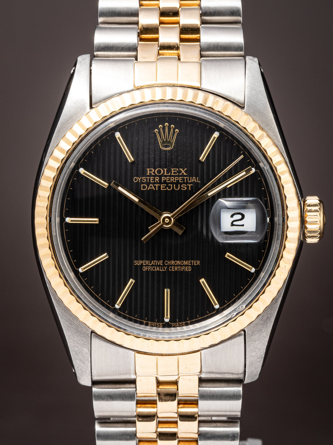 Rolex Stainless Steel and 18k Yellow Gold Datejust (16013)