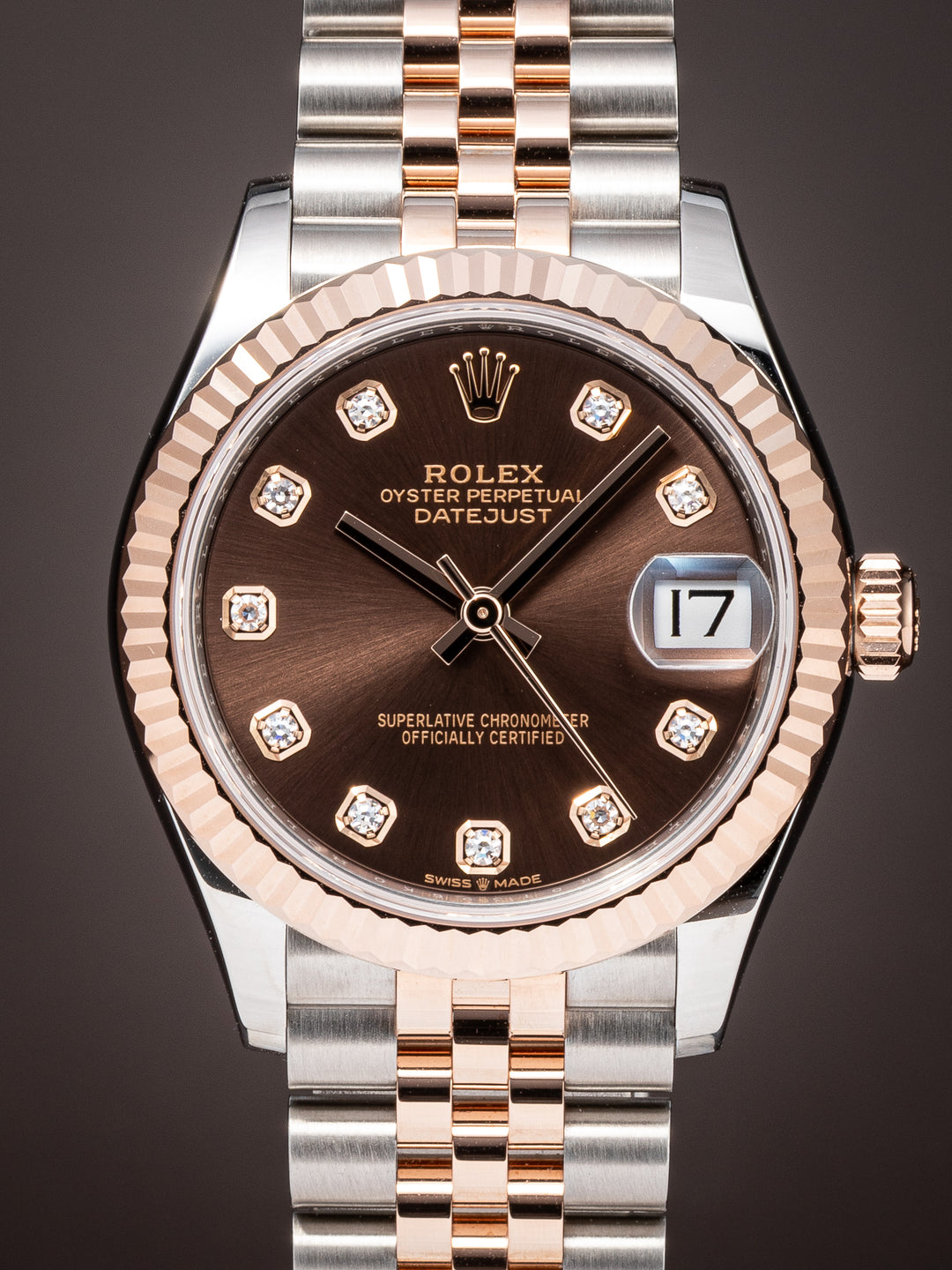 Rolex Stainless Steel and 18k Rose Gold Women's Datejust (278271)