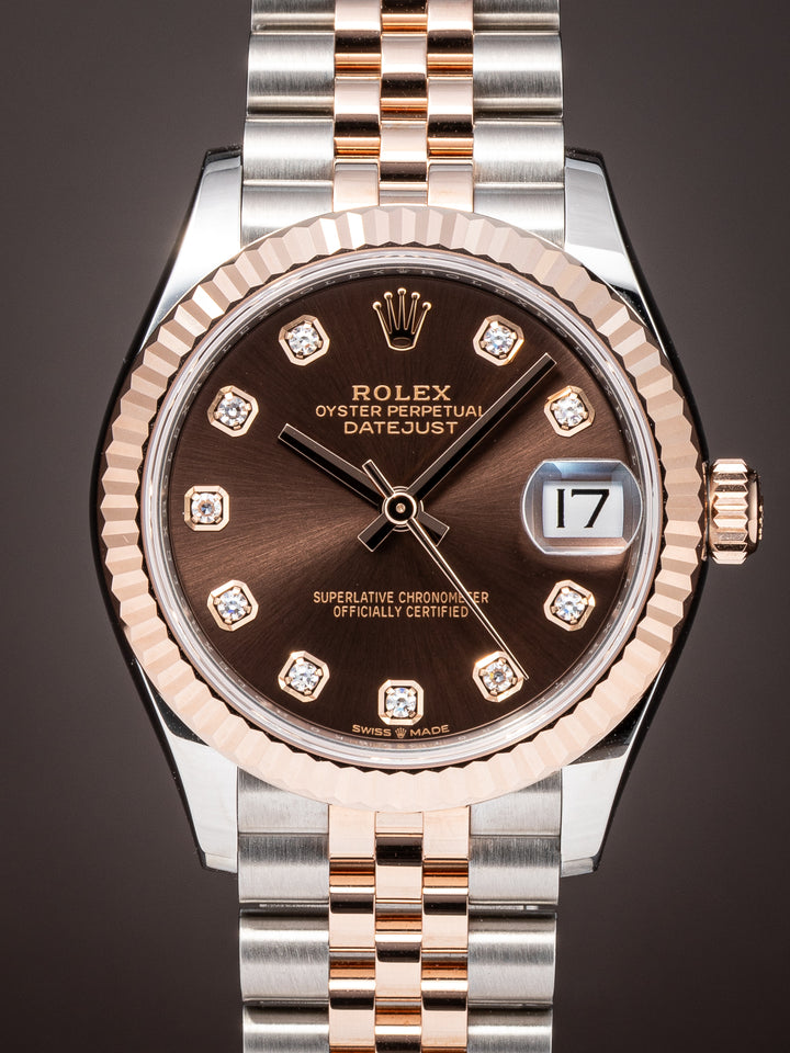 Rolex Stainless Steel and 18k Rose Gold Women's Datejust (278271)