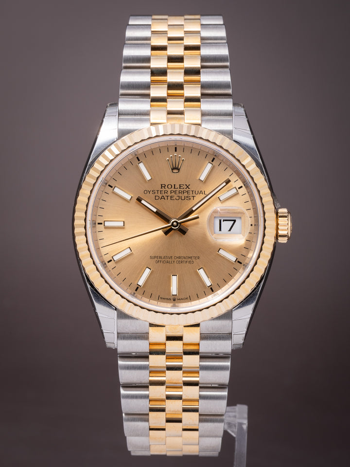 Rolex Stainless Steel and 18k Yellow Gold Datejust 36 (126233) *Unworn*