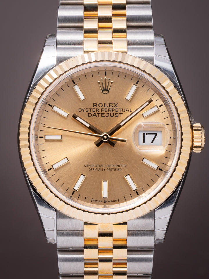 Rolex Stainless Steel and 18k Yellow Gold Datejust 36 (126233) *Unworn*