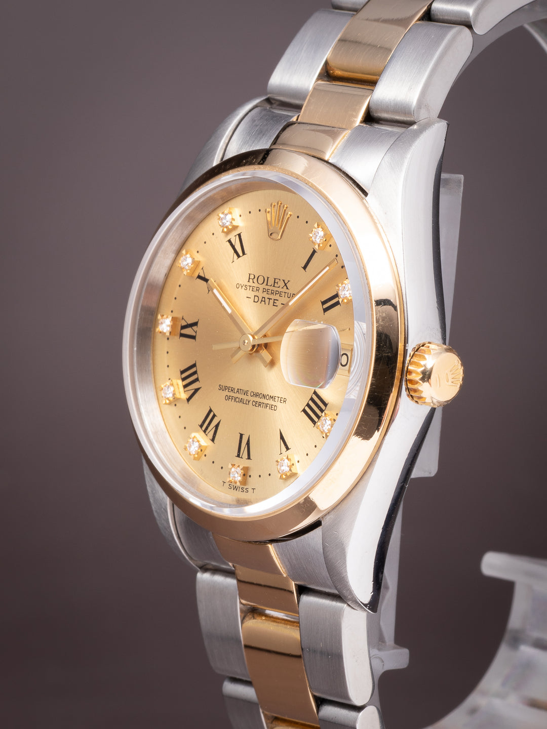 Rolex Stainless Steel and 18k Yellow Gold Date (15203)