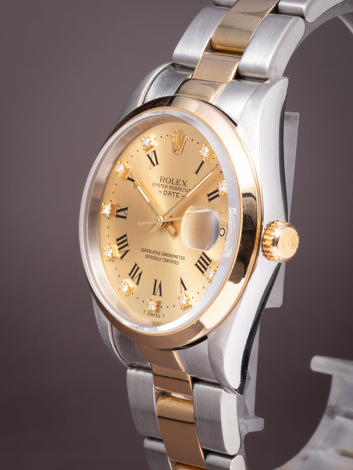 Rolex Stainless Steel and 18k Yellow Gold Date (15203)