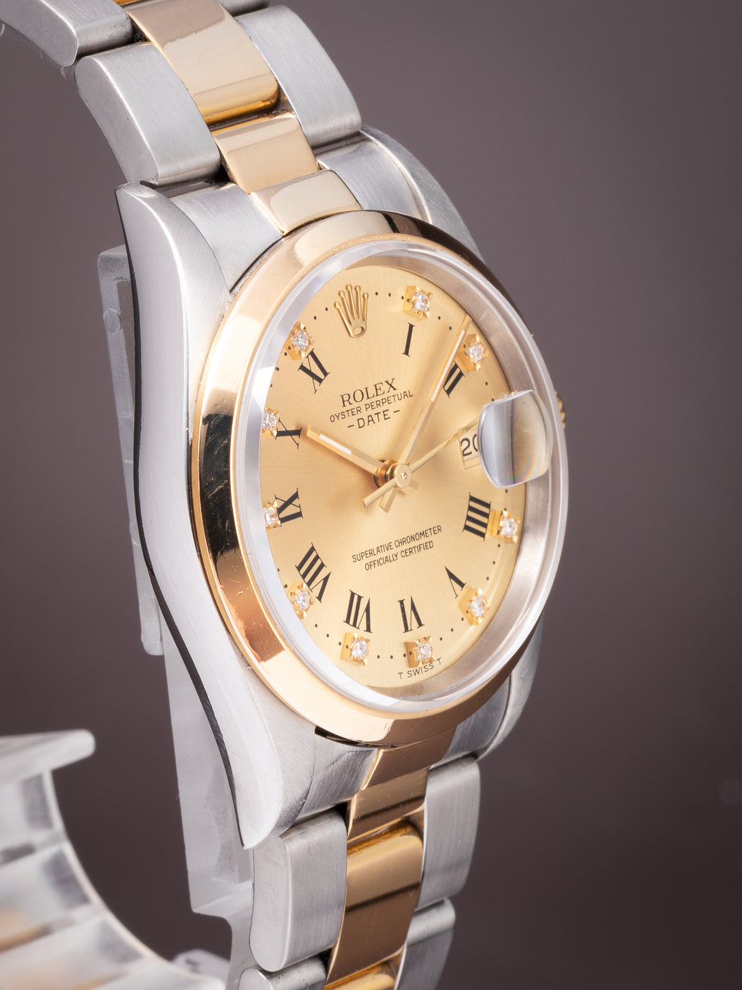 Rolex Stainless Steel and 18k Yellow Gold Date (15203)