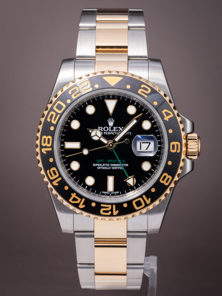 Rolex Stainless Steel and 18k Yellow Gold GMT-Master II (116713LN)
