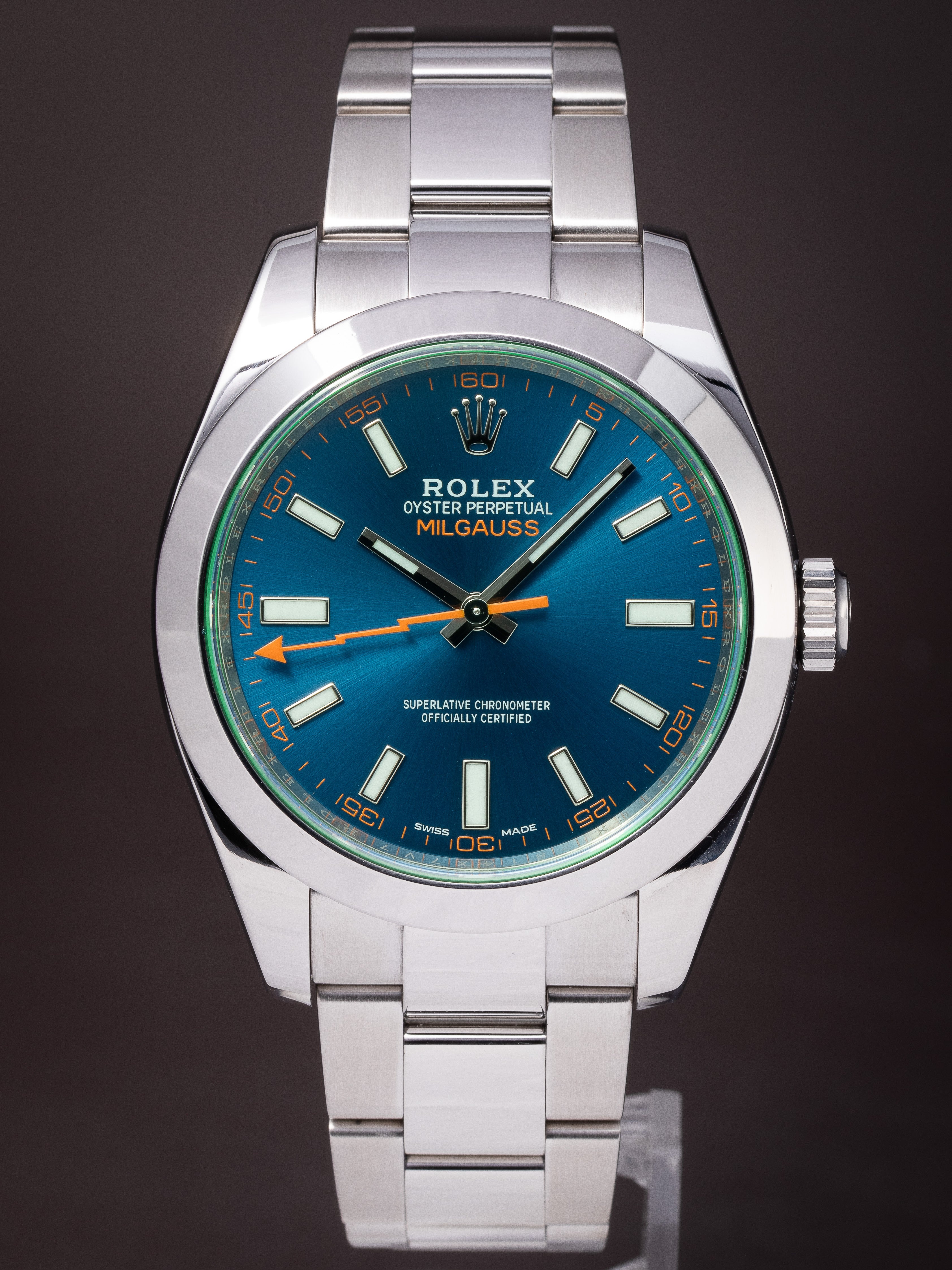 Rolex Stainless Steel Milgauss Z-Blue (116400GV) – Watches Etc.