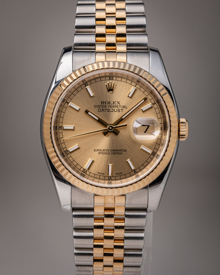 Rolex Stainless Steel and 18k Yellow Gold Datejust (116233)