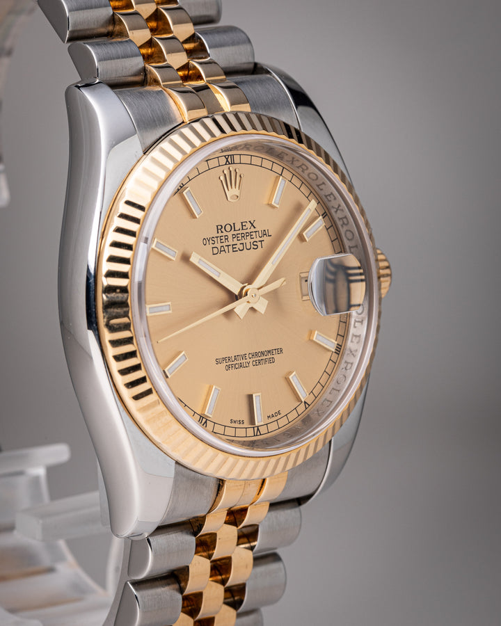 Rolex Stainless Steel and 18k Yellow Gold Datejust (116233)