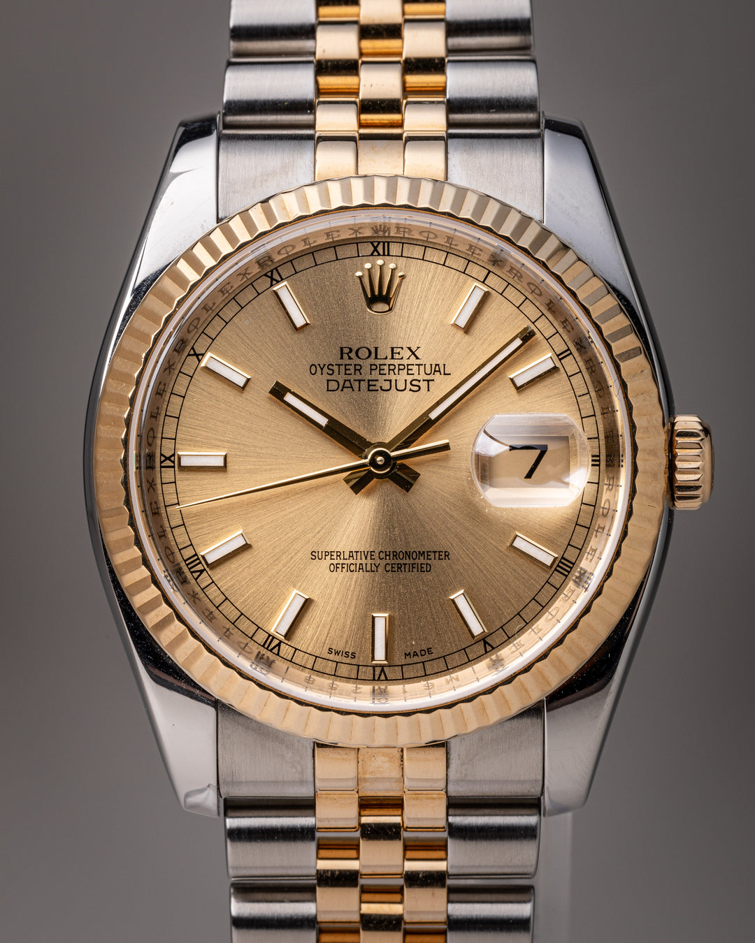 Rolex Stainless Steel and 18k Yellow Gold Datejust (116233)