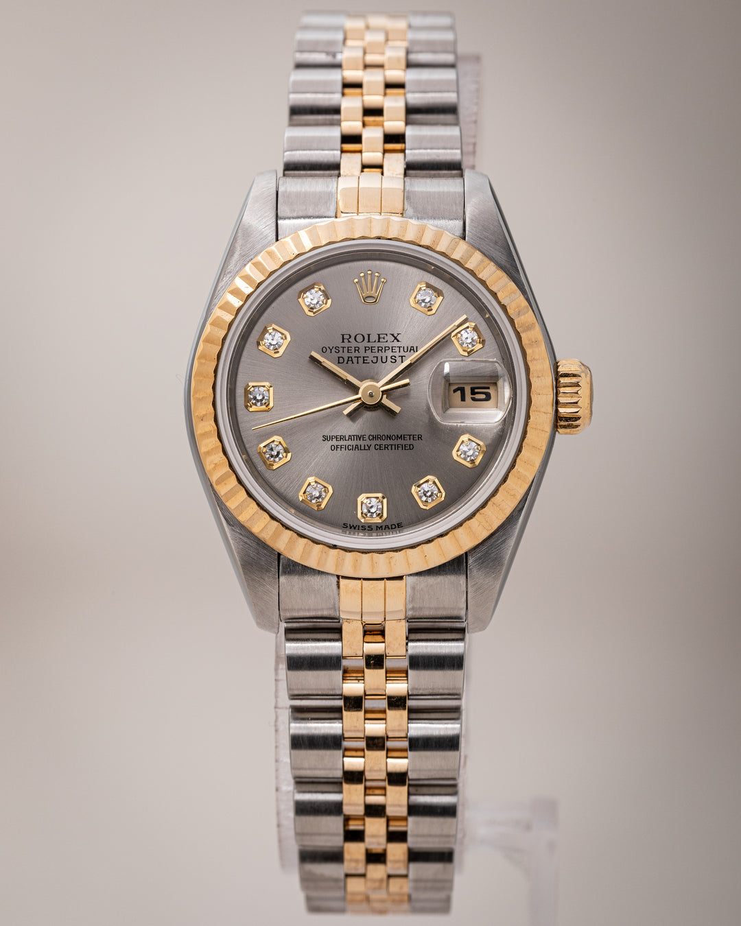 Rolex Stainless Steel and 18k Yellow Gold Women's Datejust (69173)