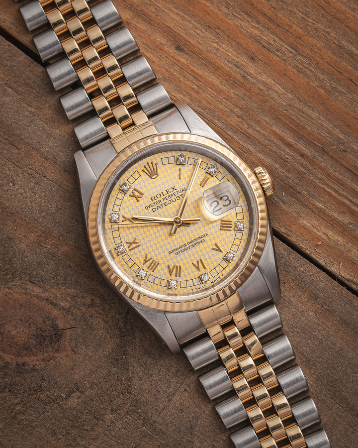 Rolex Stainless Steel and 18k Yellow Gold Datejust (16233)