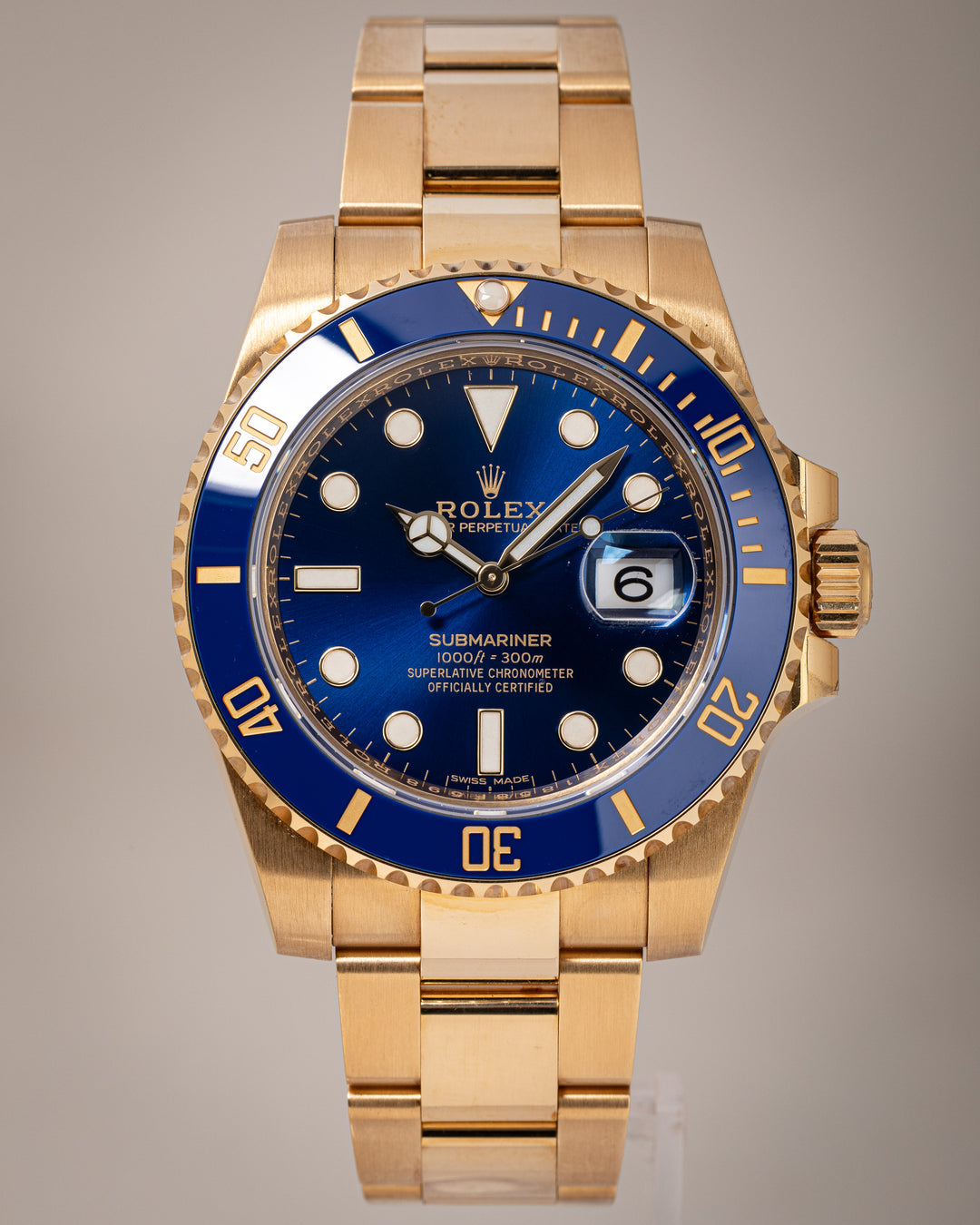 Rolex 18k Yellow Gold Submariner Date (116618LB)