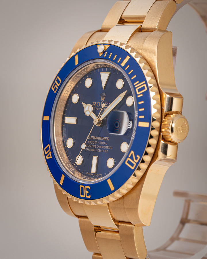 Rolex 18k Yellow Gold Submariner Date (116618LB)