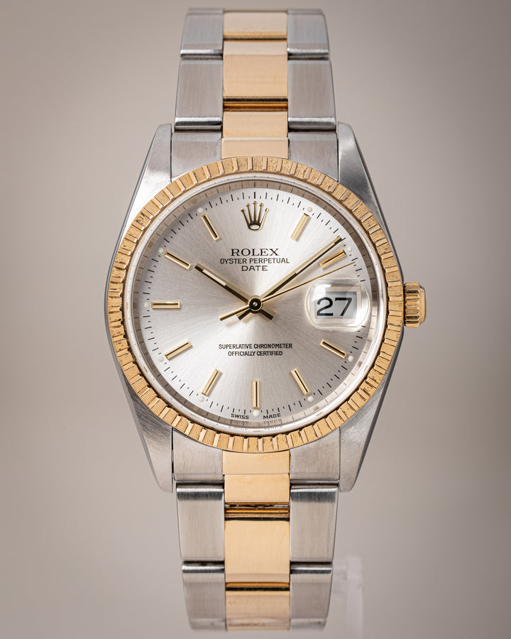 Rolex Stainless Steel and 18k Yellow Gold Date (15223)