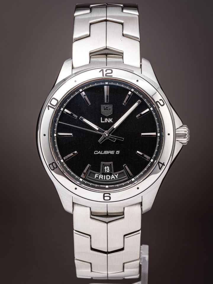 TAG Heuer Stainless Steel Link Calibre 5 Automatic Day-Date (WAT2010)