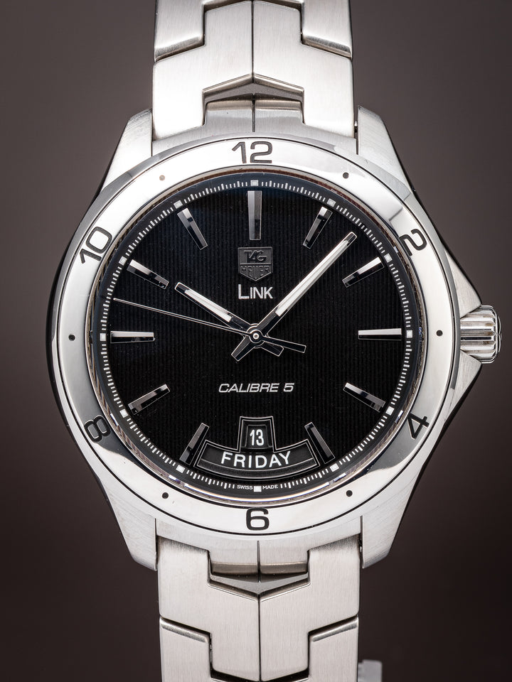 TAG Heuer Stainless Steel Link Calibre 5 Automatic Day-Date (WAT2010)