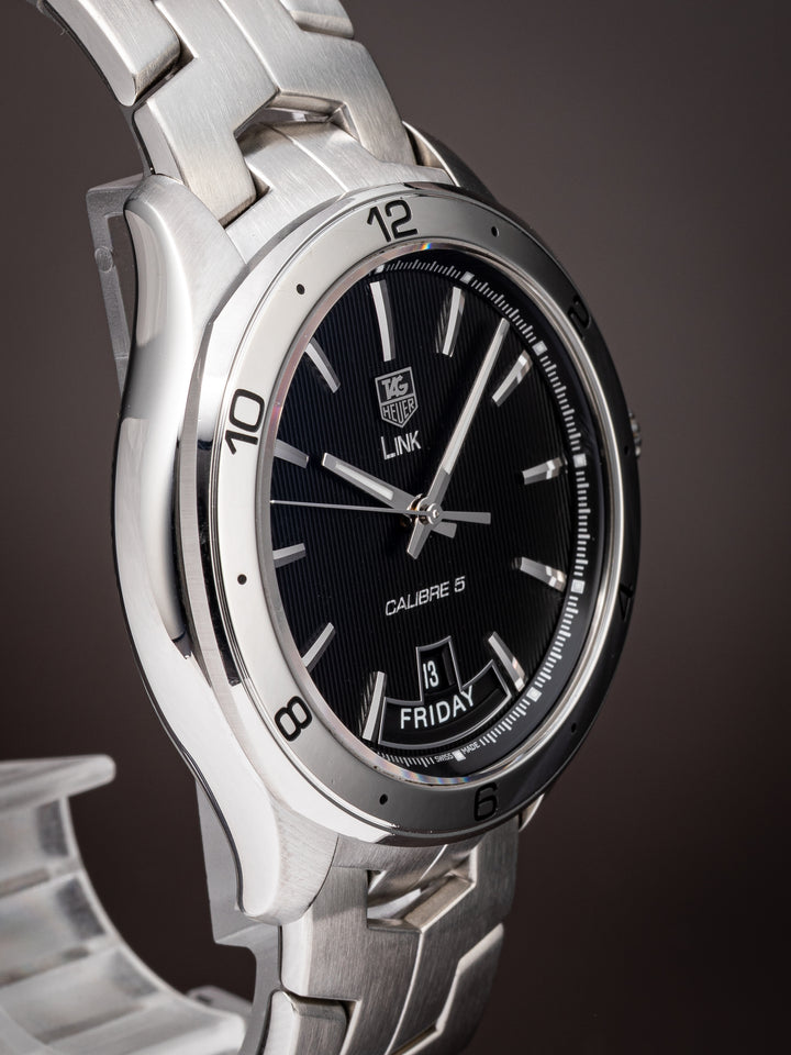 TAG Heuer Stainless Steel Link Calibre 5 Automatic Day-Date (WAT2010)