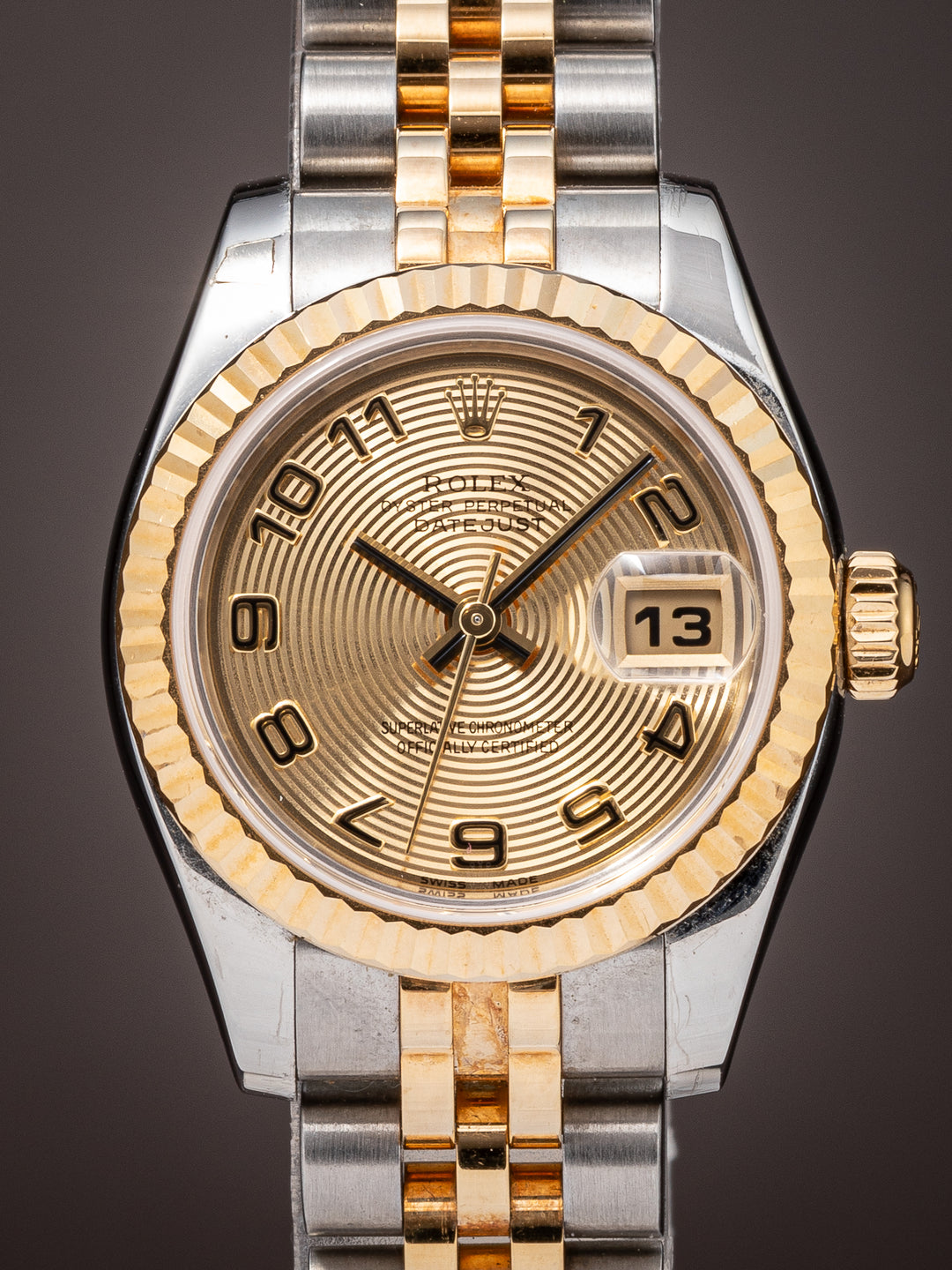 Rolex Stainless Steel and 18k Yellow Gold Women's Datejust (179173)