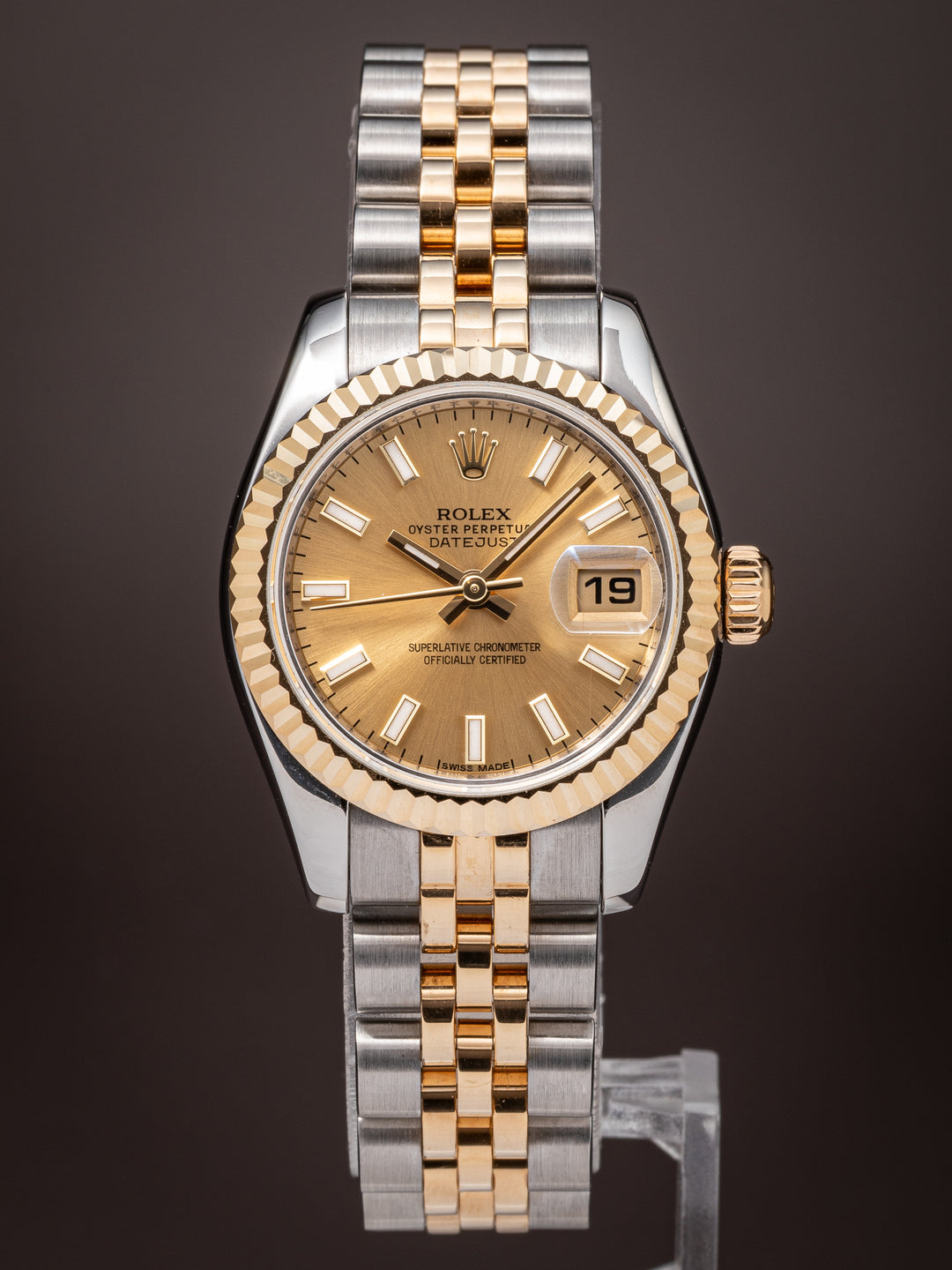 Rolex Stainless Steel and 18k Yellow Gold Women's Datejust (179173)