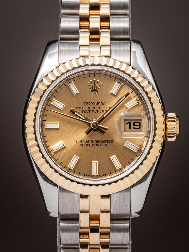 Rolex Stainless Steel and 18k Yellow Gold Women's Datejust (179173)