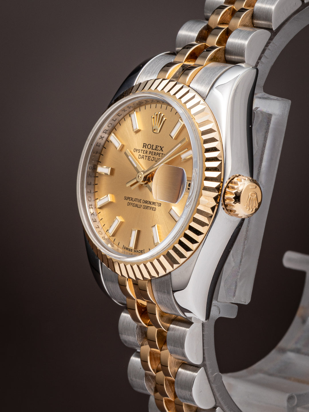 Rolex Stainless Steel and 18k Yellow Gold Women's Datejust (179173)