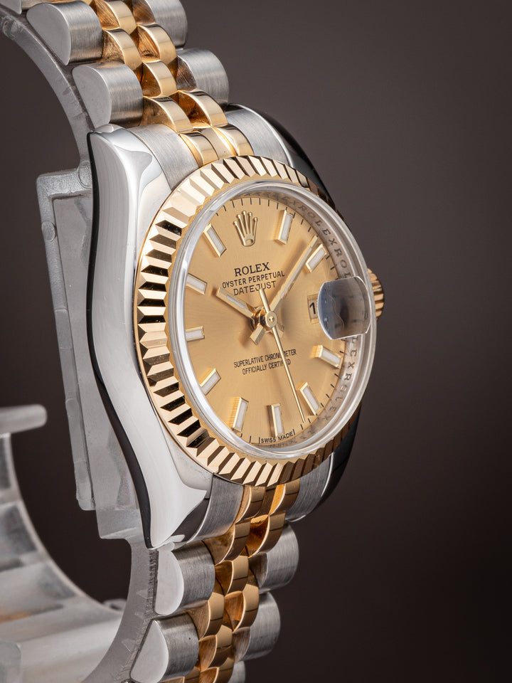 Rolex Stainless Steel and 18k Yellow Gold Women's Datejust (179173)