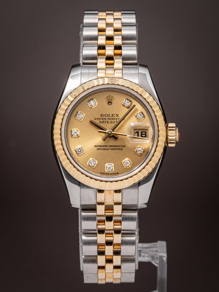 Rolex Stainless Steel and 18k Yellow Gold Women's Datejust (179173)
