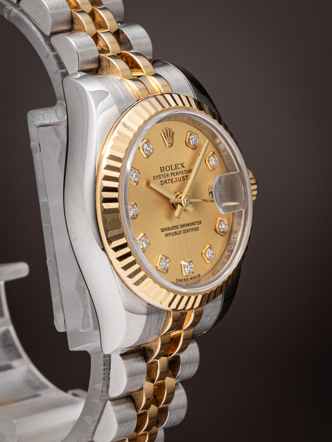 Rolex Stainless Steel and 18k Yellow Gold Women's Datejust (179173)