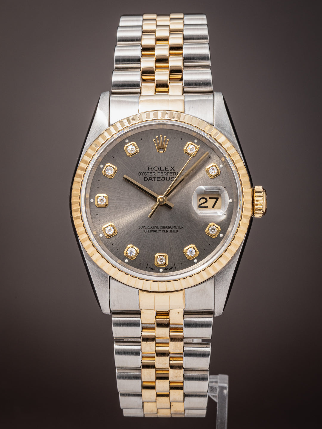 Rolex Stainless Steel and 18k Yellow Gold Datejust (16233)