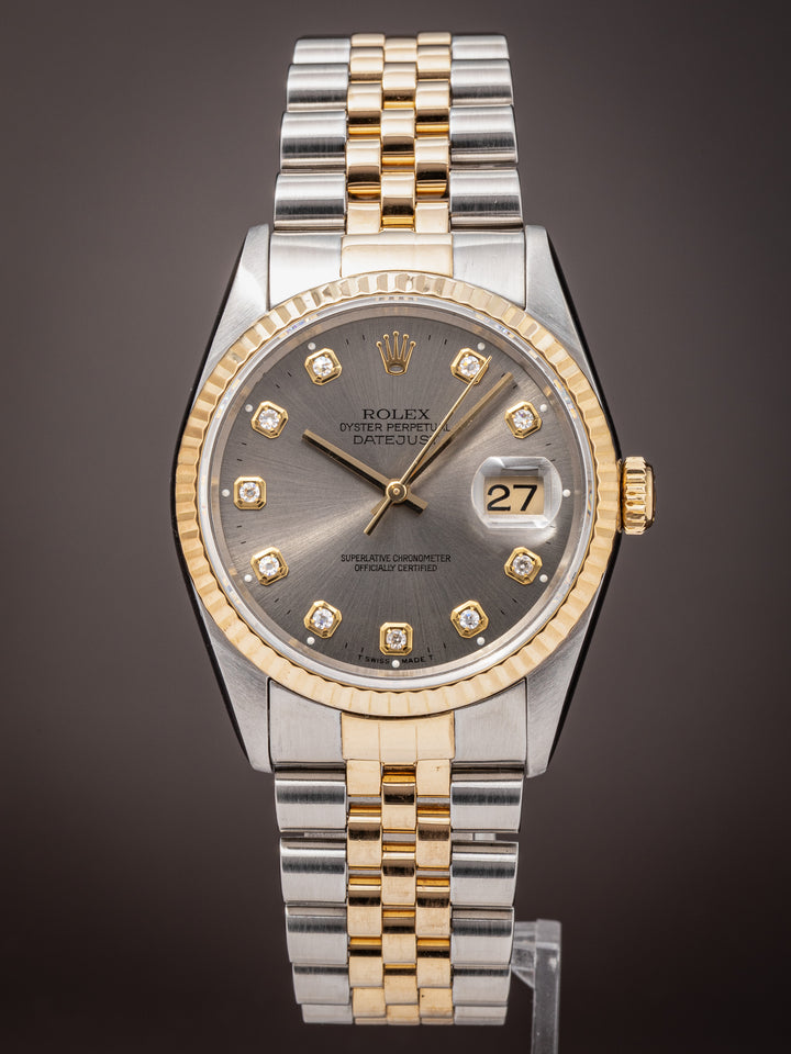 Rolex Stainless Steel and 18k Yellow Gold Datejust (16233)