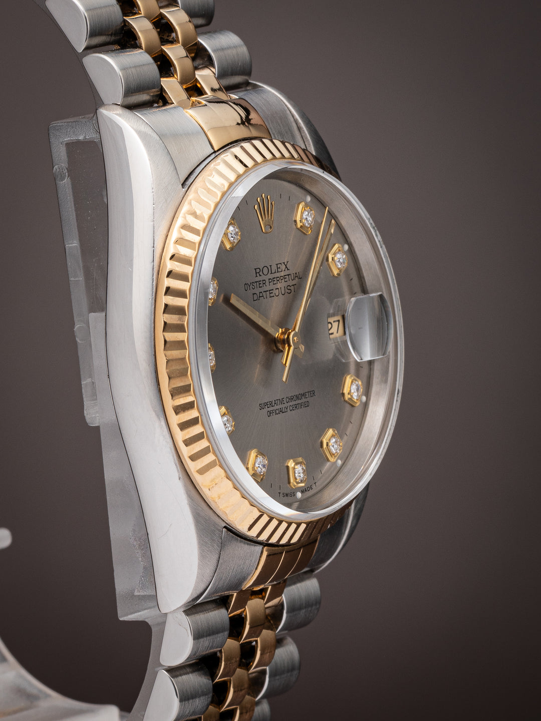 Rolex Stainless Steel and 18k Yellow Gold Datejust (16233)