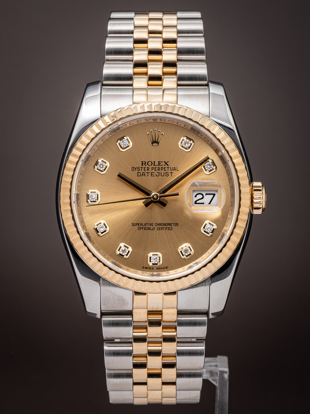 Rolex Stainless Steel and 18k Yellow Gold Datejust (116233)