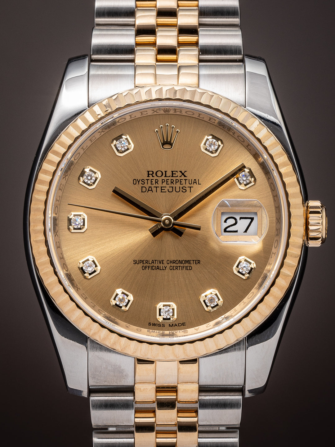 Rolex Stainless Steel and 18k Yellow Gold Datejust (116233)